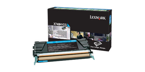 Lexmark X748H1CG Toner cartridge cyan return program, 10.000 pages ISO/IEC 19798 for Lexmark X 748