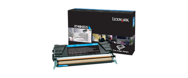 14081876-6364 Lexmark X748H2CG Toner cartridge cyan, 10.000 pages ISO/IEC 19798 for Lexmark X 748