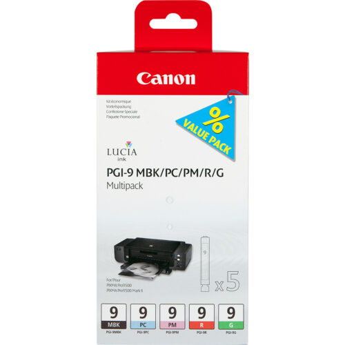 14863289_1620535030 Canon 1033B013/PGI-9 Ink cartridge multi pack MBK,PC,PLM,R,G, 5x150 pages Pack=5 for Canon Pixma Pro 9500