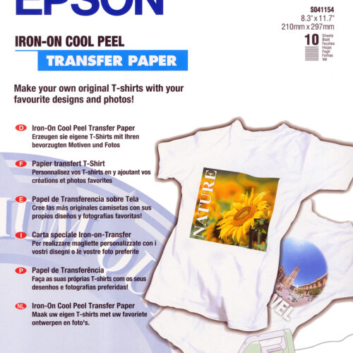 Epson C13S041154 T-Shirt iron-on 10 sheet DIN A4 124g/m² for InkJet