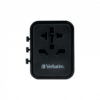 Verbatim 49544 power plug adapter Universal Black