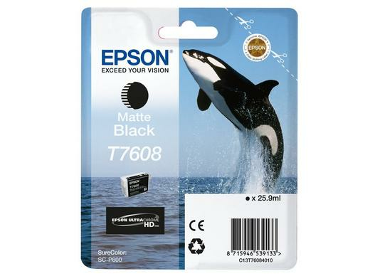 1551b5c9a991f0cc98a481e2bab9f2d4f5e51cd4 Epson C13T76084N10/T7608 Ink cartridge black matt, 1.100 pages 25.9ml for Epson SC-P 600
