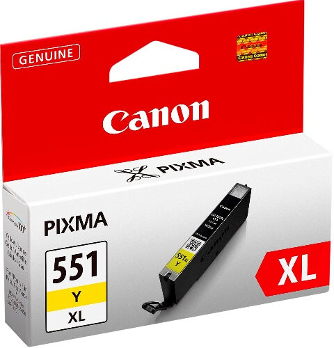 15581531-9208 Canon 6446B004/CLI-551YXL Ink cartridge yellow high-capacity Blister, 695 pages 11ml for Canon Pixma IP 8700/IX 6850/MG 5450/MG 6350/MX 725