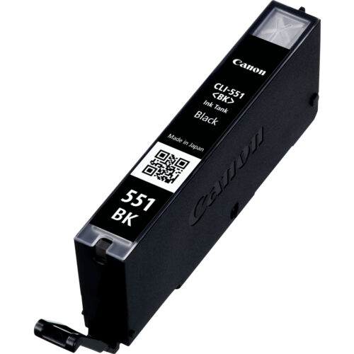15581536_3080448431 Canon 6508B001/CLI-551BK Ink cartridge black, 1.795 pages ISO/IEC 24711 376 Photos 7ml for Canon Pixma IP 8700/IX 6850/MG 5450/MG 6350/MX 725