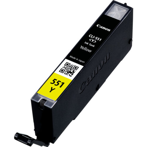 15581541_0907874794 Canon 6511B001/CLI-551Y Ink cartridge yellow, 344 pages ISO/IEC 24711 130 Photos 7ml for Canon Pixma IP 8700/IX 6850/MG 5450/MG 6350/MX 725