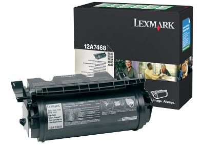 Lexmark 12A7468 Toner cartridge black high-capacity return program for Etikettes, 21.000 pages for Lexmark T 630/632