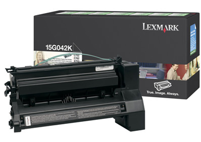 Lexmark 15G042K Toner cartridge black return program, 15.000 pages/5% for Lexmark C 752