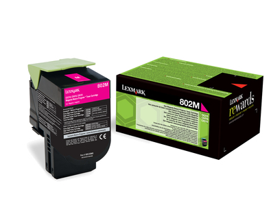 Lexmark 80C20M0/802M Toner-kit magenta return program, 1.000 pages ISO/IEC 19798 for Lexmark CX 310/410/510