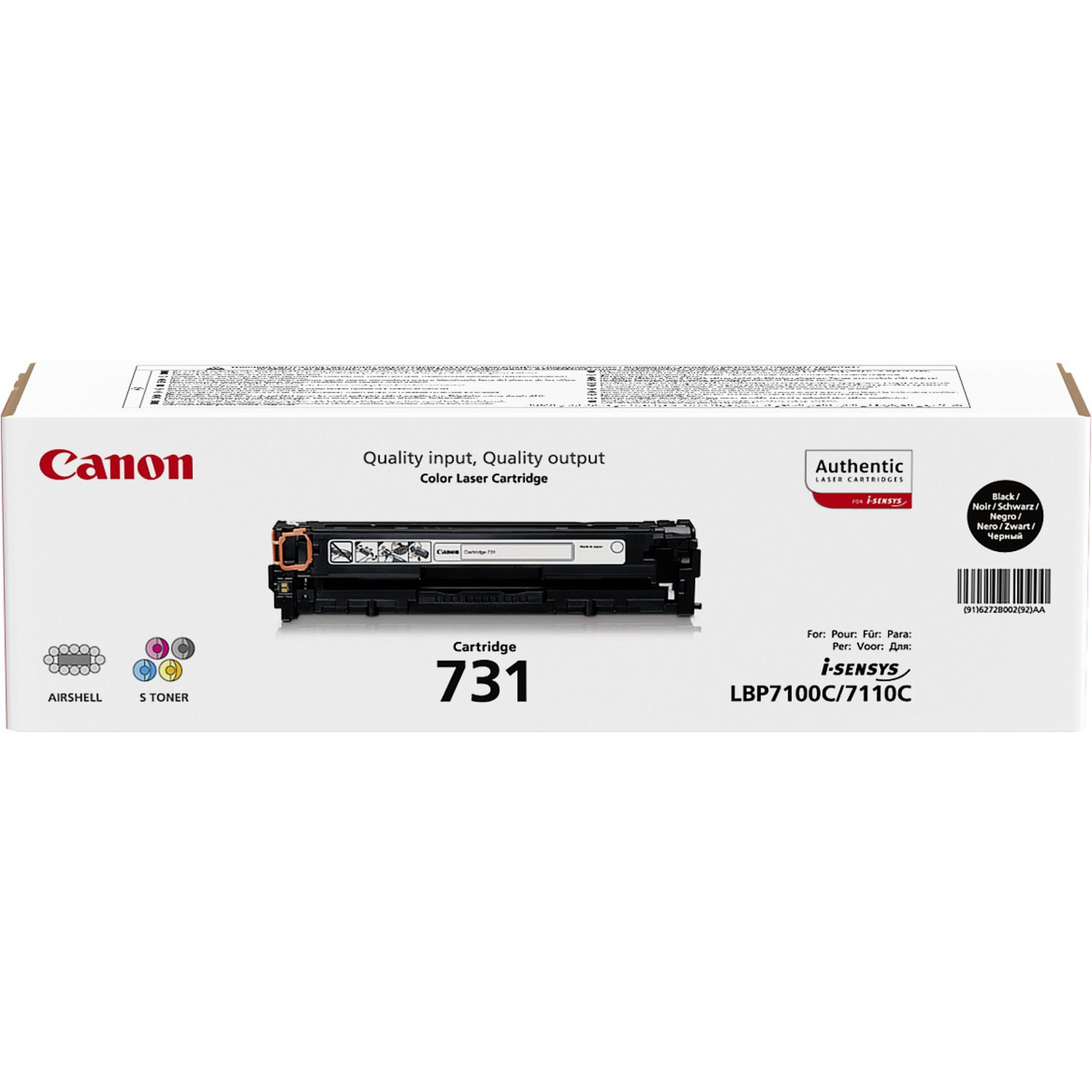 Canon 6272B002/731BK Toner cartridge black, 1.400 pages ISO/IEC 19798 for Canon LBP-7110/MF 620