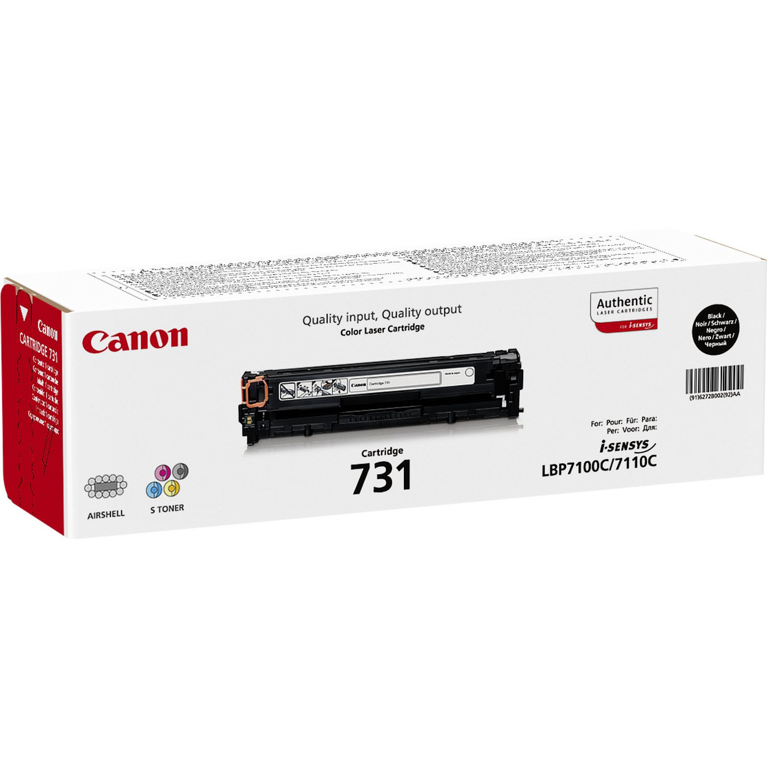 Canon 6272B002/731BK Toner cartridge black, 1.400 pages ISO/IEC 19798 for Canon LBP-7110/MF 620