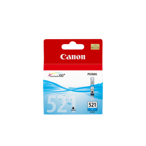Canon 2934B001/CLI-521C Ink cartridge cyan, 448 pages ISO/IEC 24711 205 Photos 9ml for Canon Pixma IP 3600/MP 980