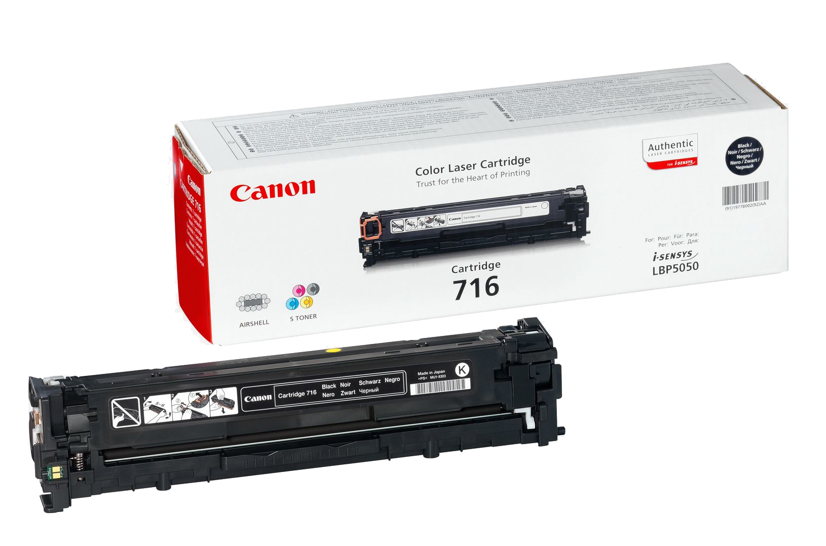 Canon 1980B002/716BK Toner cartridge black, 2.300 pages/5% for Canon LBP-5050