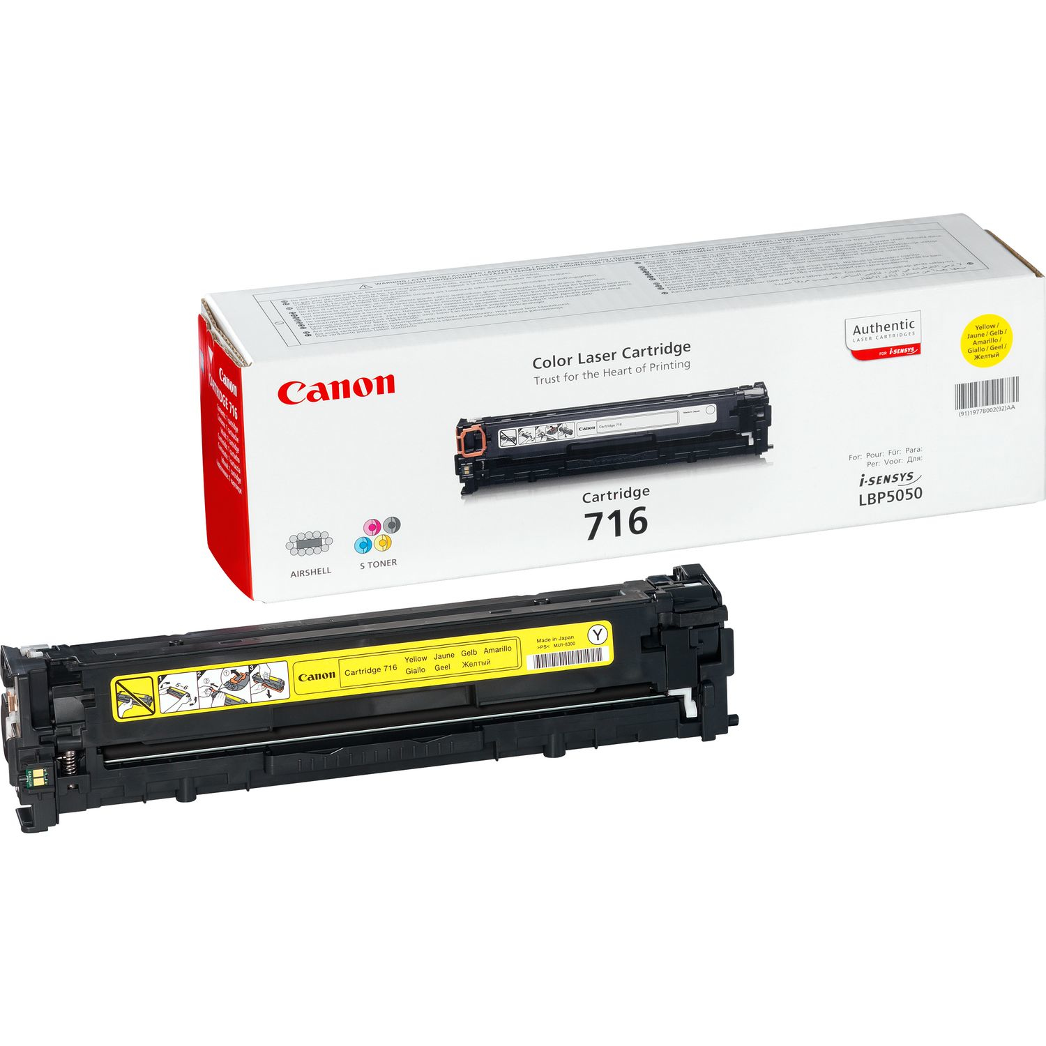 Canon 1977B002/716Y Toner cartridge yellow, 1.500 pages/5% for Canon LBP-5050