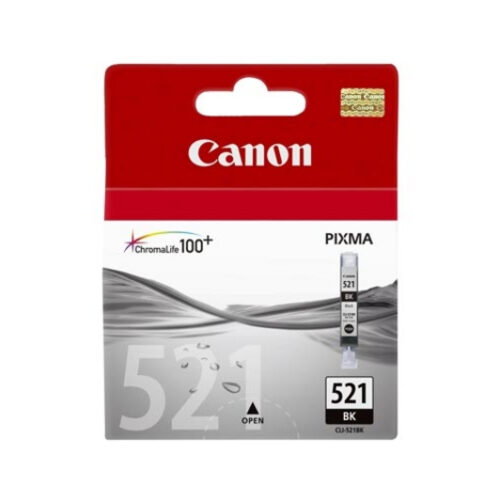 Canon 2933B008/CLI-521BK Ink cartridge foto black Blister Acustic Magnetic, 1.250 pages 9ml for Canon Pixma IP 3600/MP 980