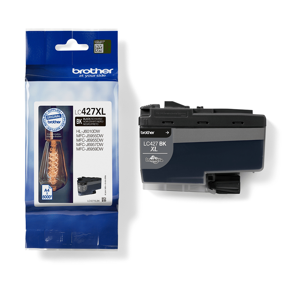 Brother LC-427XLBK Ink cartridge black high-capacity, 6.000 pages ISO/IEC 24711 for Brother MFC-J 5955