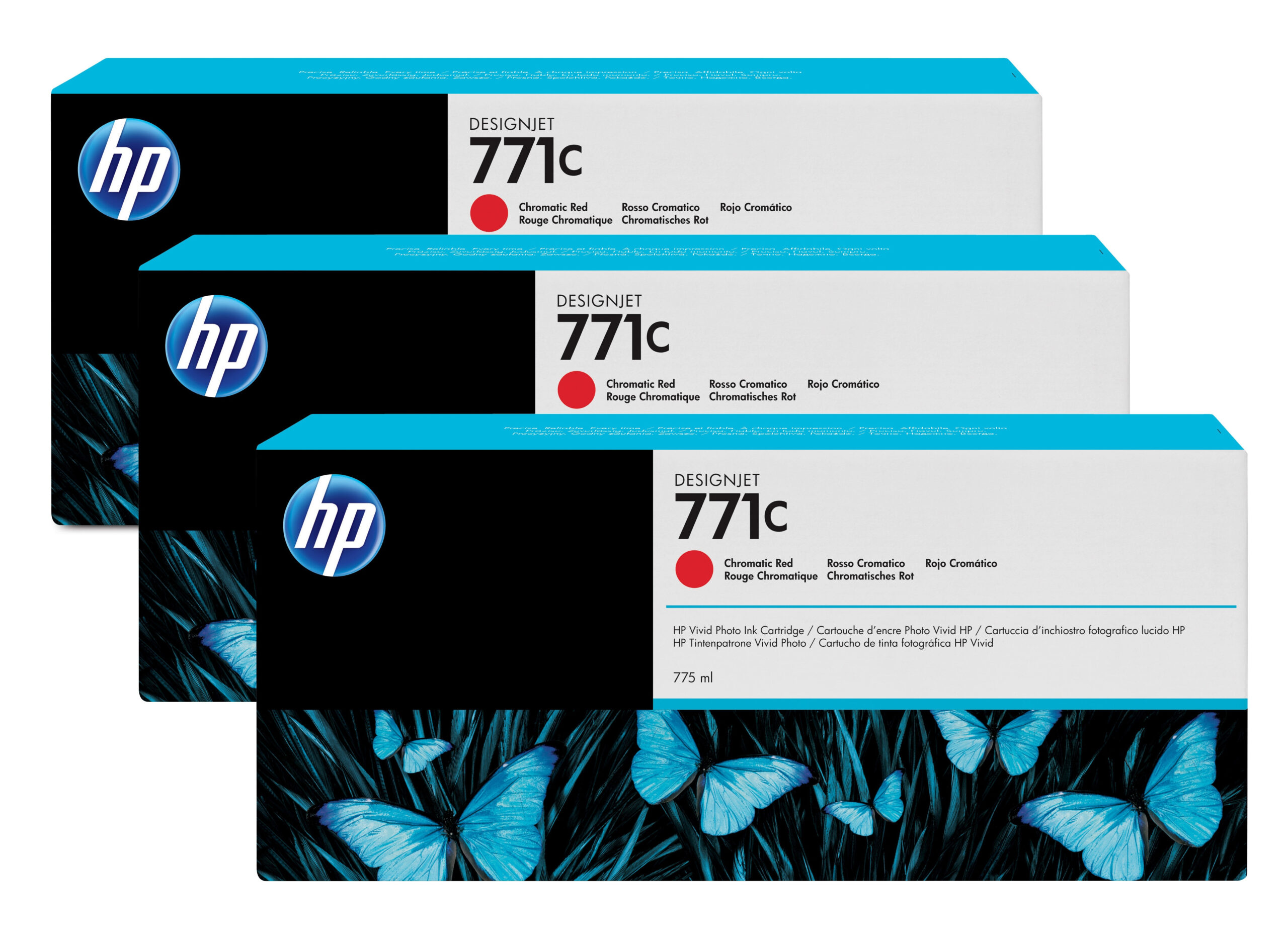 HP B6Y32A/771C Ink cartridge red 775ml Pack=3 for HP DesignJet Z 6200