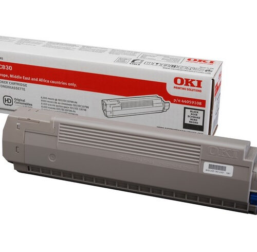 OKI 44059108 Toner black, 8.000 pages ISO/IEC 19798 for OKI C 800