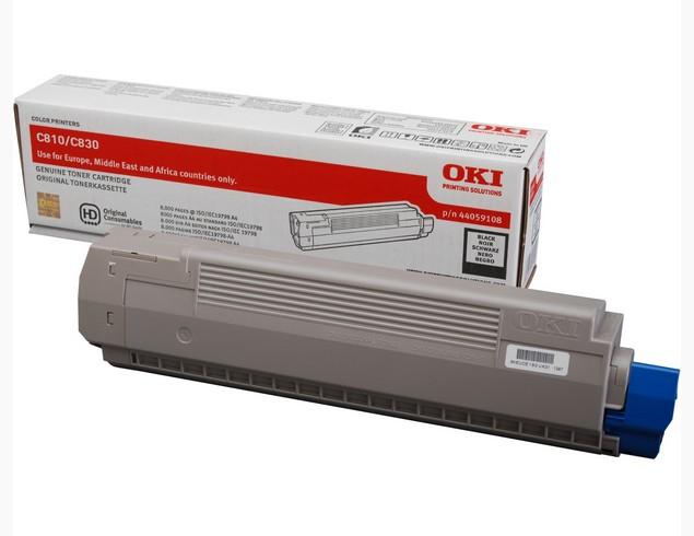 OKI 44059108 Toner black, 8.000 pages ISO/IEC 19798 for OKI C 800