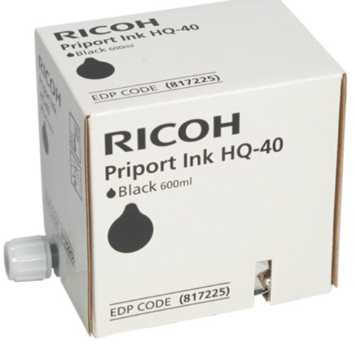 Ricoh 893188/JP40HQ Ink black, 5x9.400 pages 600ml Pack=5 for Ricoh DX 4545/JP 4500