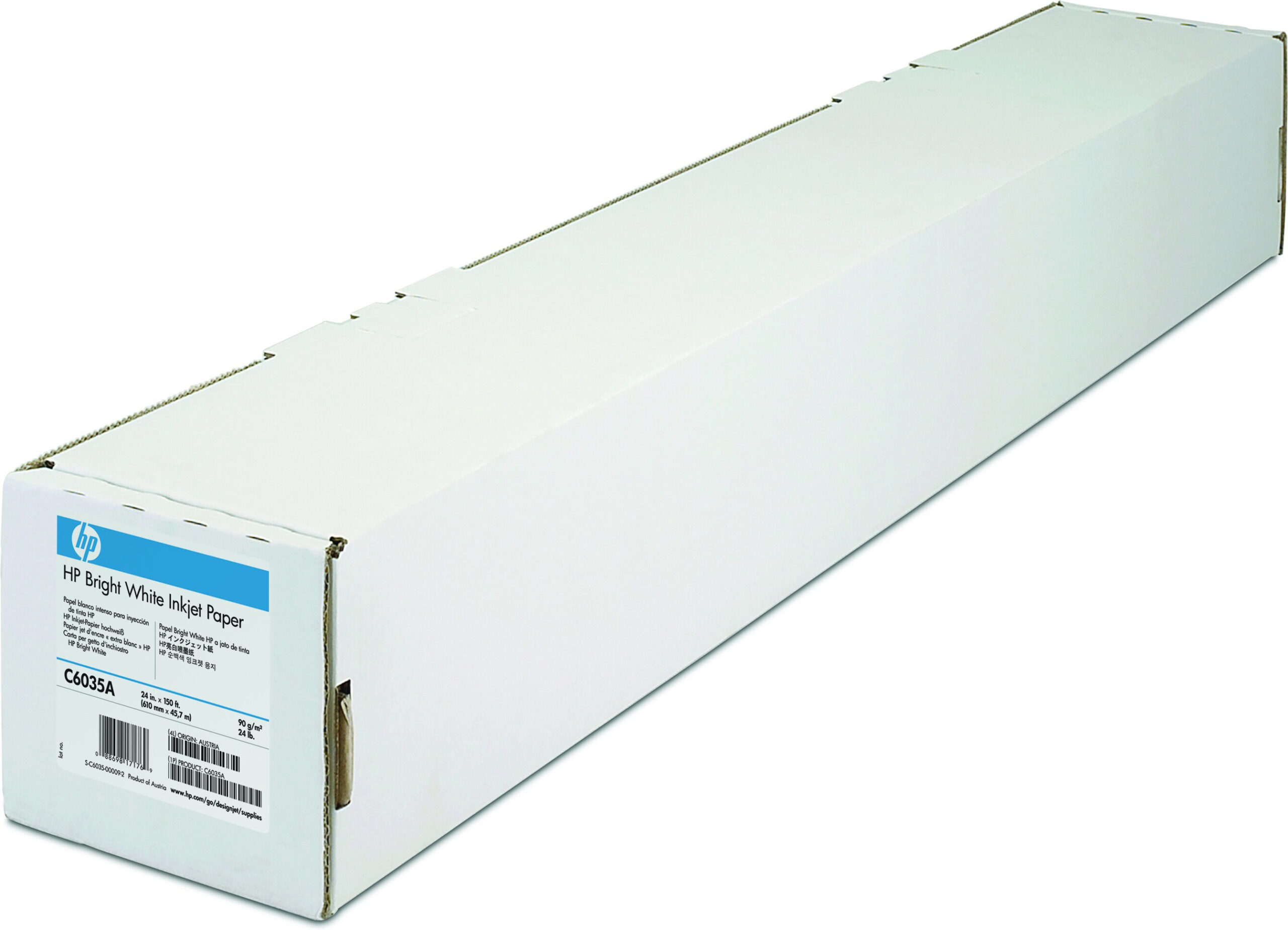 HP C6035A Inkjet-paper BRIGHT-WHITE 45.7 M 24 inch 90g/m² for InkJet