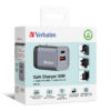 185c3a5a608abb3805d6679c8084e549 Verbatim GNC-35 GaN Charger 35W with 1 x USB-C PD 35W / 1 x USB-A QC 3.0 (EU/UK/US)