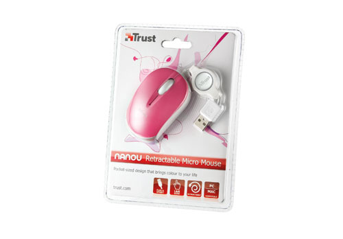 Trust Micro - Pink mouse USB Type-A Optical