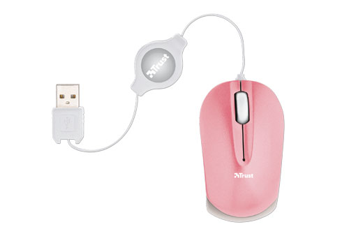 Trust Micro - Pink mouse USB Type-A Optical