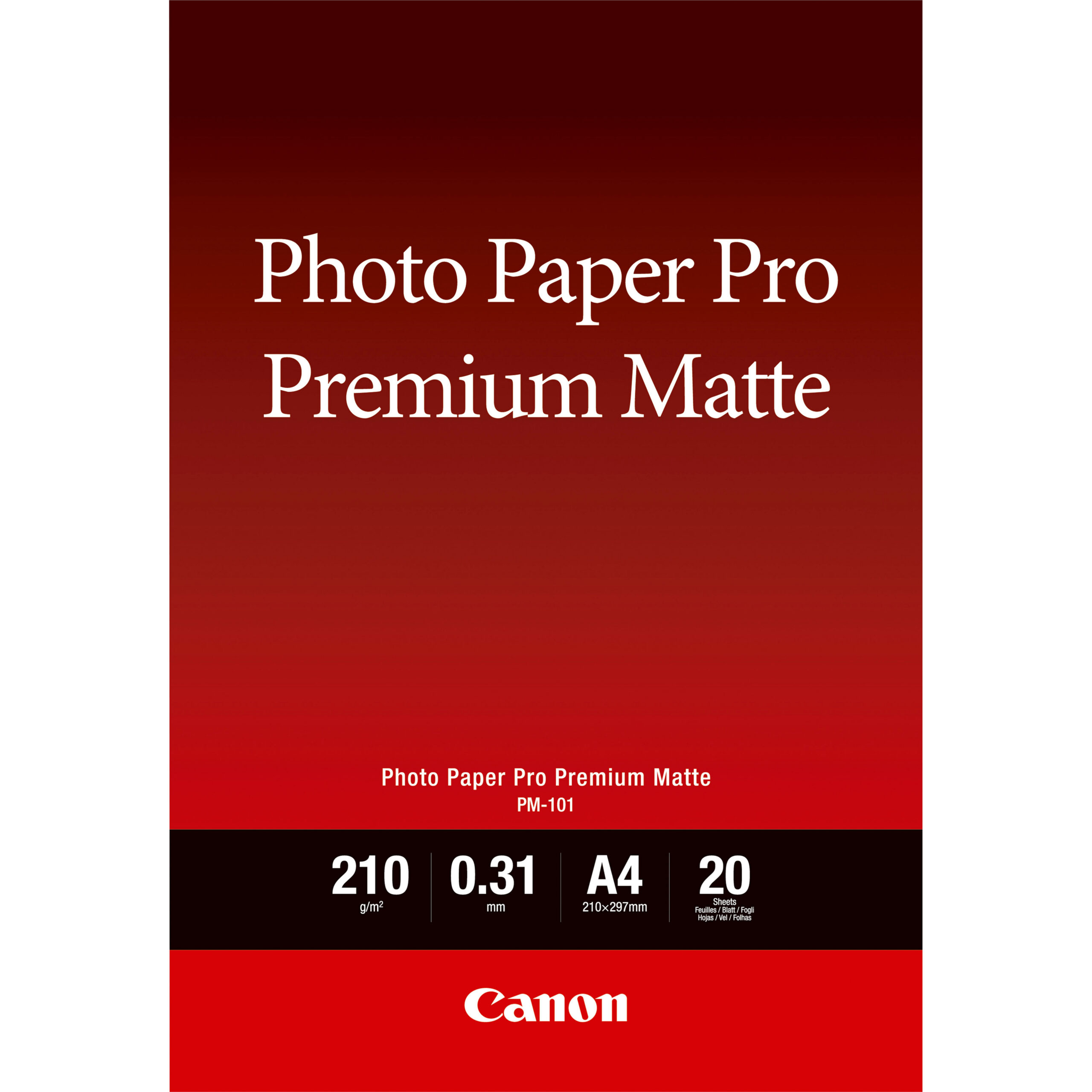 19886413_3619659753 Canon PM-101 Premium Matte Photo Paper A4 - 20 Sheets