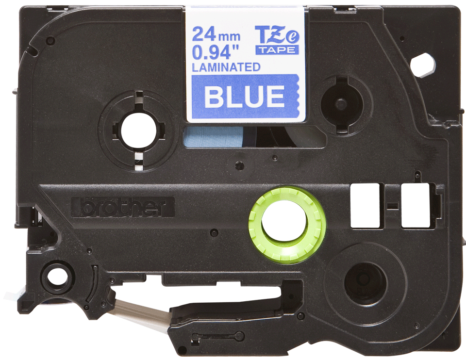 1d94349bdd6cbd922feeed77b31f3f4f9abff2ba Brother TZE-555 DirectLabel white on blue Laminat 24mm x 8m for Brother P-Touch TZ 3.5-24mm/HSE/36mm/6-24mm/6-36mm