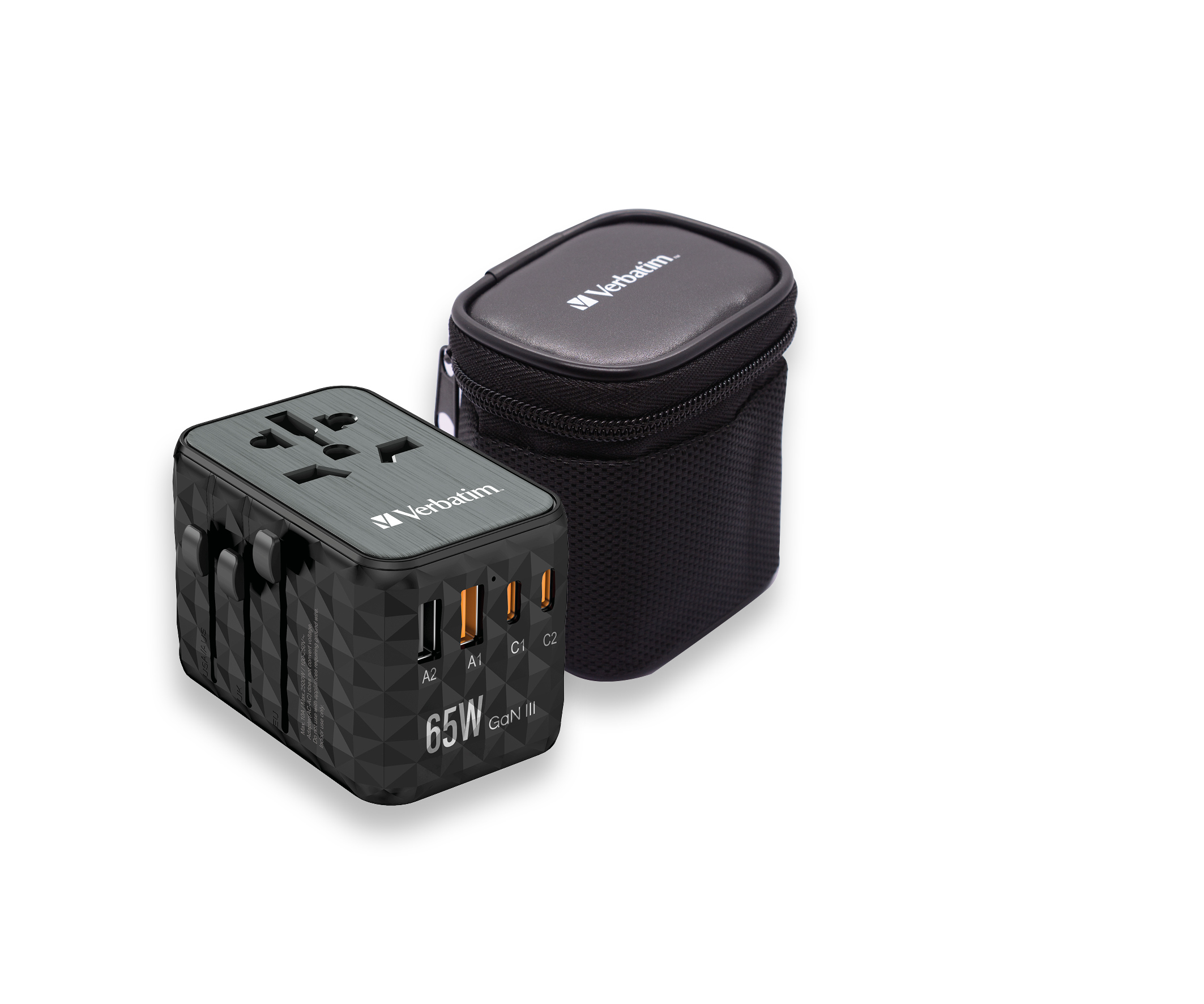 1fef03839e065a510a7ab753abfe4d5e Verbatim UTA-05 65W GaN III Universal Travel Adapter with 2 x USB-C PD & QC 4+ & 2 x USB-A ports