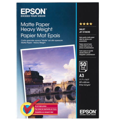 Epson C13S041261 Inkjet-paper matt heavy 50 sheet DIN A3 167g/m² for InkJet