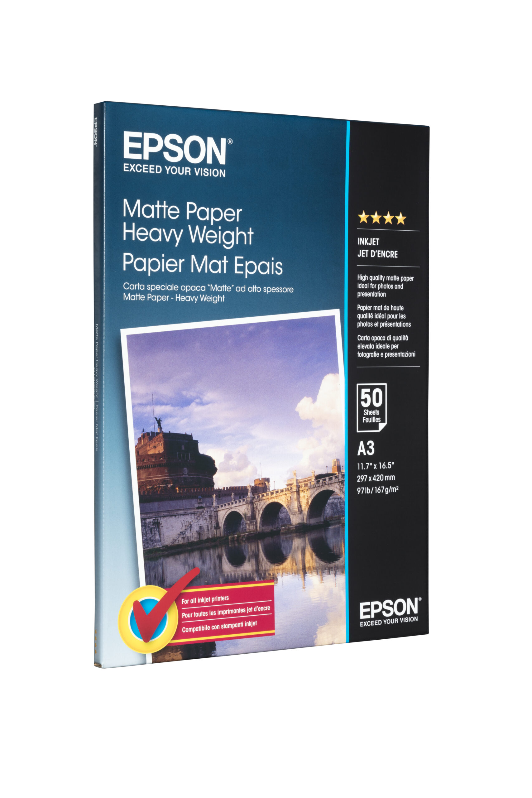 Epson C13S041261 Inkjet-paper matt heavy 50 sheet DIN A3 167g/m² for InkJet