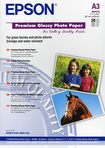 Epson C13S041315 High-glossy-photopaper 20 sheet DIN A3 255g/m² for InkJet