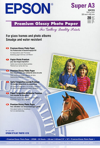 Epson C13S041316 High-glossy-photopaper 20 sheet DIN A3 255g/m² for InkJet