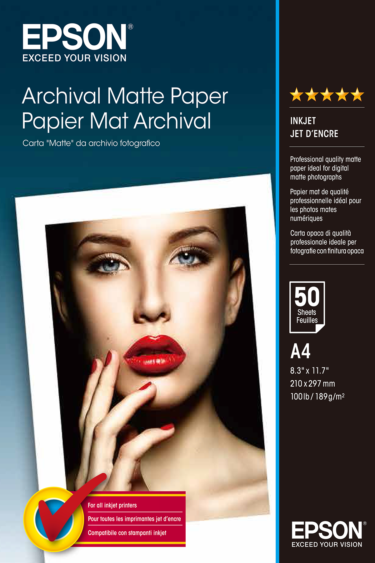 20670_5188508061 Epson C13S041342 Archival Matte Paper 50 sheet DIN A4 192g/m² for InkJet