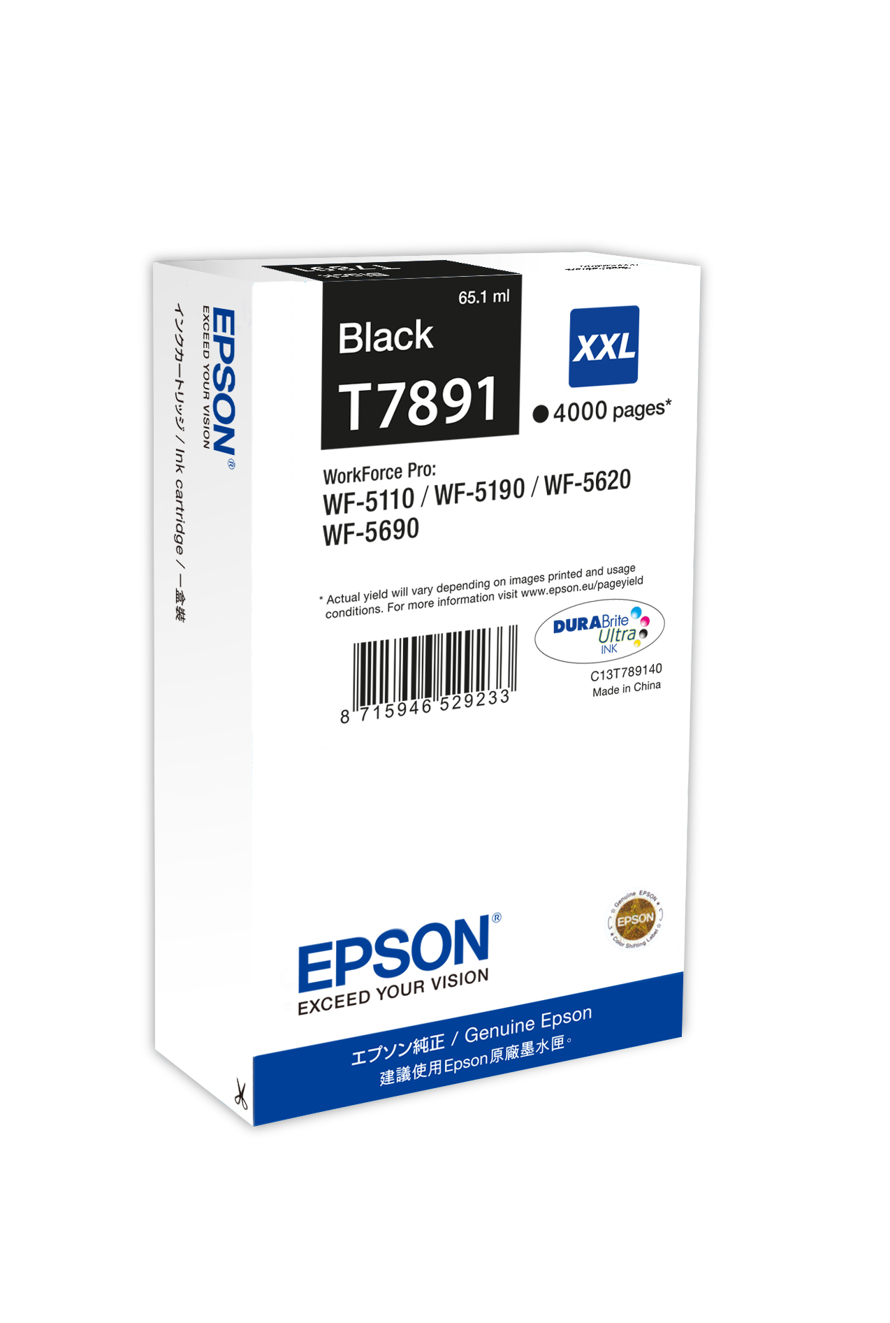 Epson C13T789140/T7891XXL Ink cartridge black extra High-Capacity XXL, 4.000 pages 65.1ml for Epson WF 5110