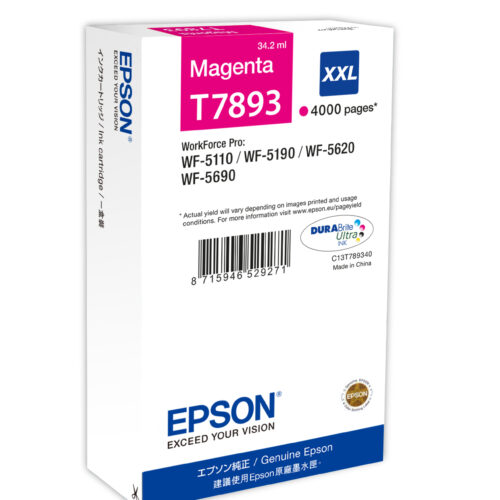 Epson C13T789340/T7893XXL Ink cartridge magenta extra High-Capacity XXL, 4.000 pages 34.2ml for Epson WF 5110