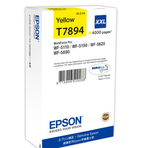 Epson C13T789440/T7894XXL Ink cartridge yellow extra High-Capacity XXL, 4.000 pages 34ml for Epson WF 5110