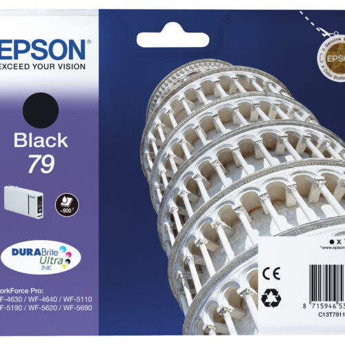 Epson C13T79114010/79 Ink cartridge black, 900 pages 14.4ml for Epson WF 4630/5110
