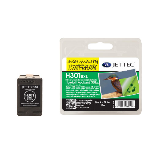 21734704-1380 Jet Tec 137H030130/H301BXL Printhead cartridge black high-capacity 15ml for HP DeskJet 1000/1010/Envy 5530
