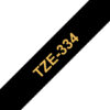 Brother TZE-334 DirectLabel gold on black Laminat 12mm x 8m for Brother P-Touch TZ 3.5-18mm/6-12mm/6-18mm/6-24mm/6-36mm