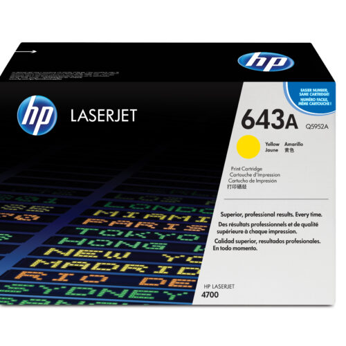 HP Q5952A/643A Toner cartridge yellow, 10.000 pages/5% for HP Color LaserJet 4700