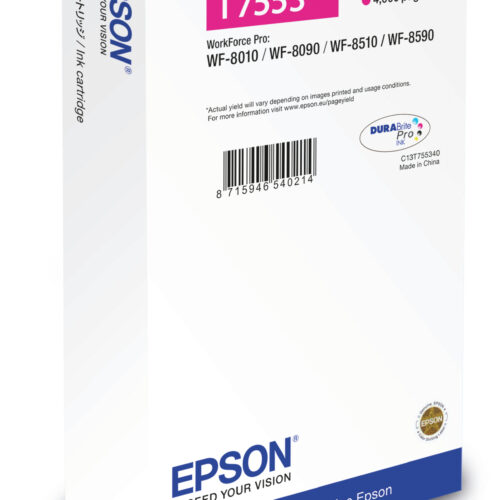 Epson C13T755340/T7553 Ink cartridge magenta, 4.000 pages 39ml for Epson WF 6530/8090/8510