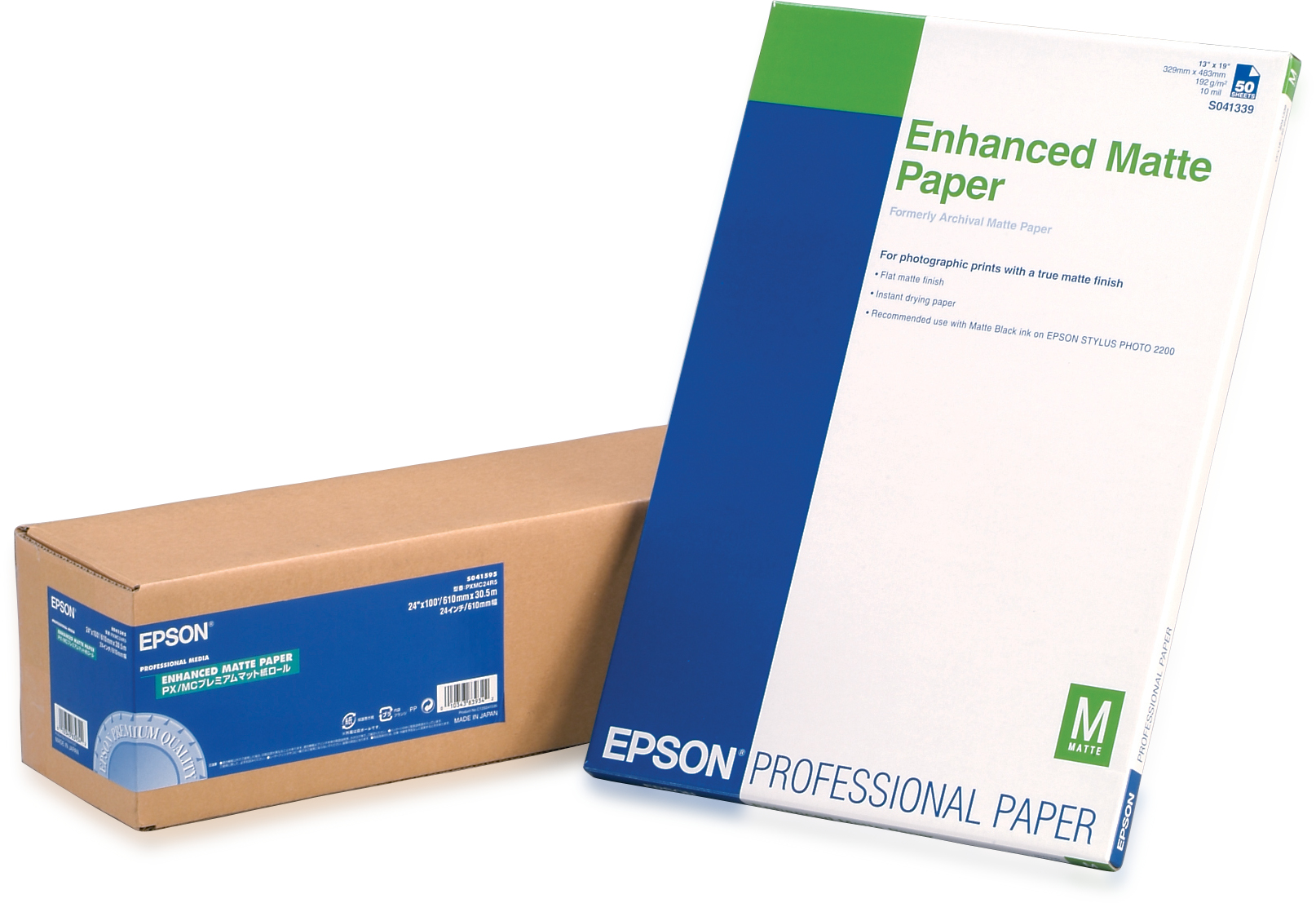 Epson C13S041595 Enhanced Matte Paper 30.5m, 0.25mm 24 inch 194g/m² for InkJet
