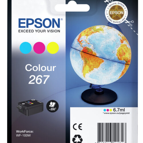 24676118_6073990340 Epson C13T26704010/267 Ink cartridge color, 200 pages 6,7ml for Epson WF-100 W