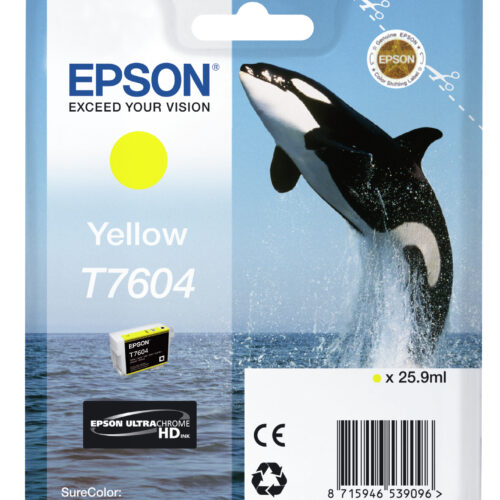 Epson C13T76044010/T7604 Ink cartridge yellow, 2.100 pages 25,9ml for Epson SC-P 600