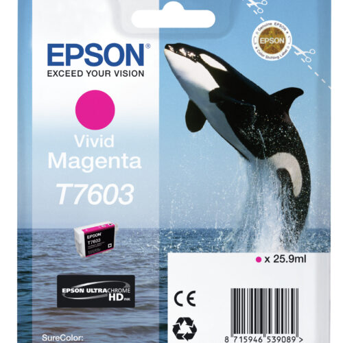 Epson C13T76034010/T7603 Ink cartridge magenta, 1.400 pages 25,9ml for Epson SC-P 600