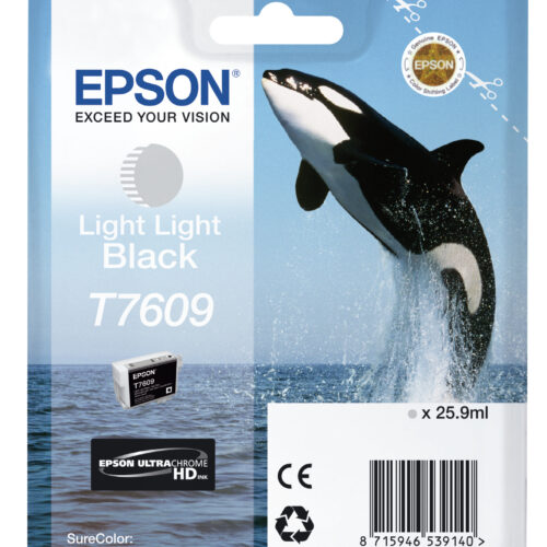 Epson C13T76094010/T7609 Ink cartridge light light black, 1.200 pages 25,9ml for Epson SC-P 600
