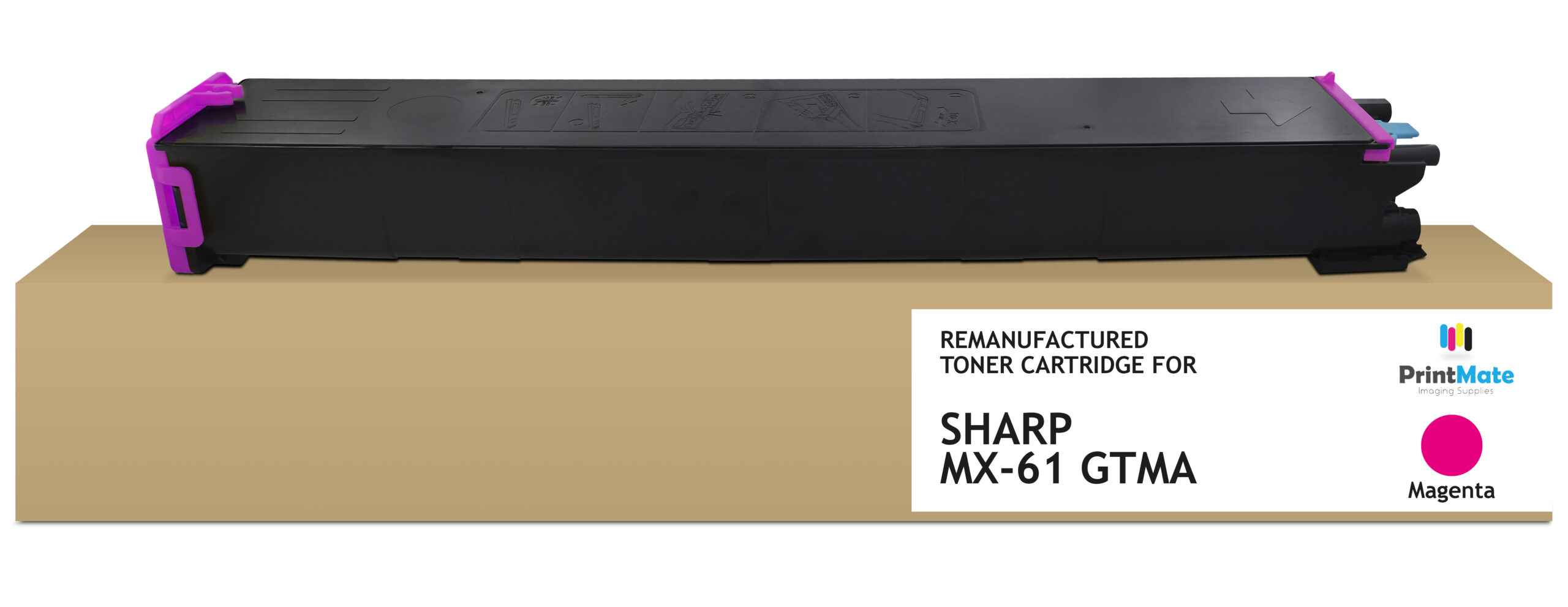 PrintMate SHARP MX-61 GTMA, remanufactured toner, Magenta 24000p