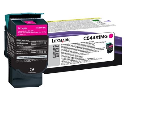 Lexmark C544X1MG Toner magenta extra High-Capacity return program, 4.000 pages ISO/IEC 19798 for Lexmark C 544/546